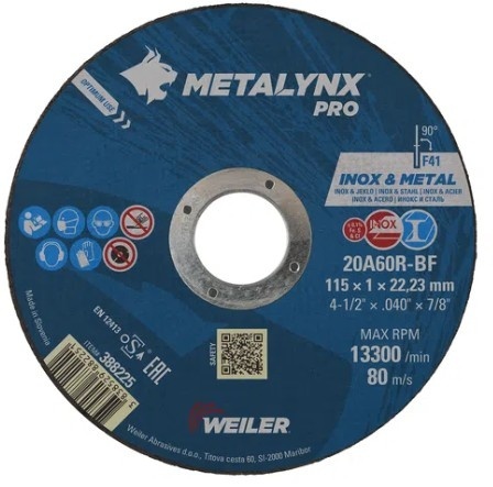 Weiler Metalynx PRO Cutting / Slitting Disc