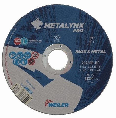 Weiler Metalynx PRO Cutting / Slitting Disc