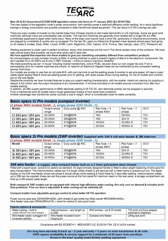 TecArc Ci 303 Pro Compact MIG, (MMA & Lift TIG) Welder 400V