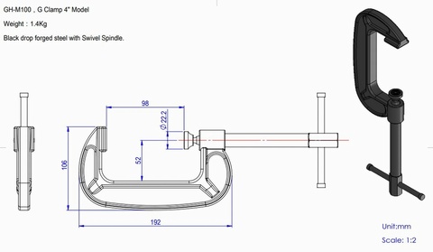 Good Hand G Clamps Extra Heavy Duty