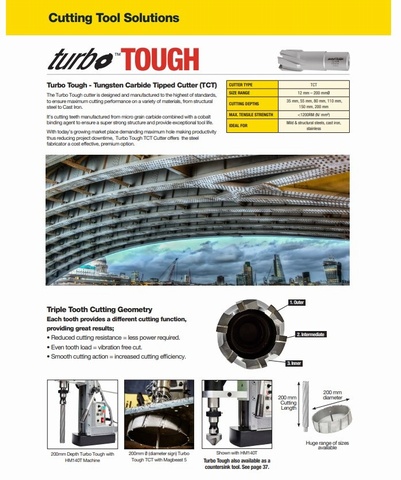 JEI Turbo Tough TCT Broach Annular Cutters 35mm Depth